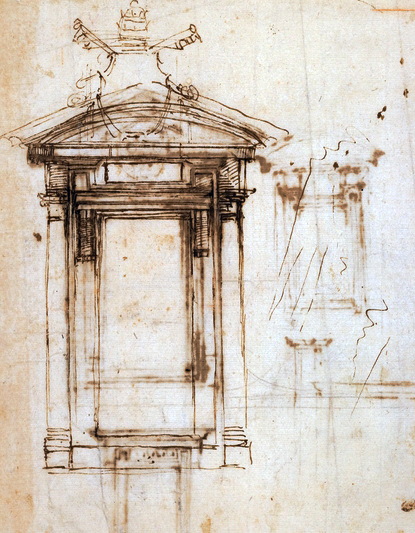 Sketch of Doorway into Library