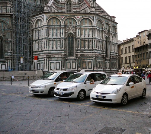 Taxi Stand behind the Duomo