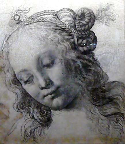 Not Leonardo, but his teacher Verrocchio, sketched in 1475