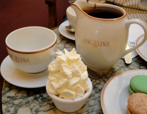 The perfect hot chocolate served your way at Cafe Angelina in Paris