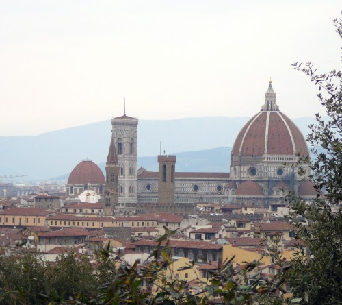 Some of the best views of classic Florence are from the rose garden