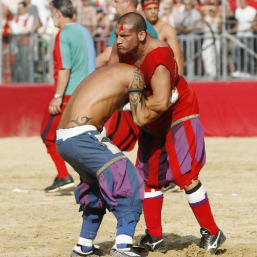 The historic soccer game Calcio in Costume take place in June in Florence