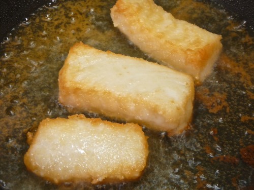 Salt cod can be fried for the Italian version of fish and chips