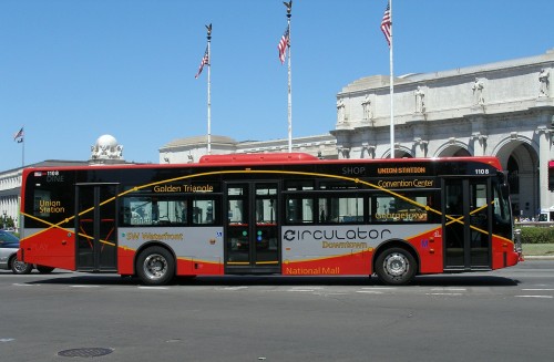 Francesca's Favorite Bus at Union Station in Better Weather