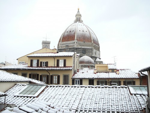 Snow on the Florence Duomo