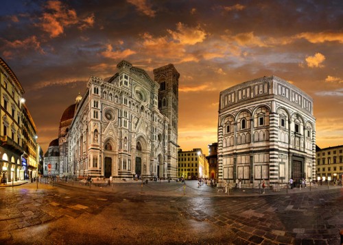 Florence Duomo as night falls