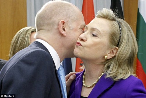 Clinton and Hague - too much pucker