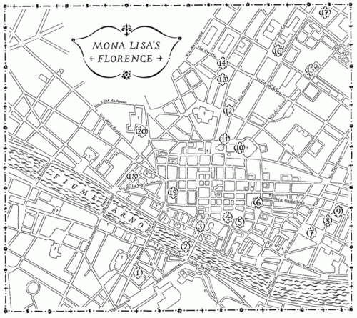 A map of Mona Lisa's Florence