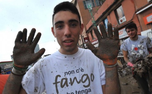 Cleaning up in Genoa (photo: unionesarda.it)