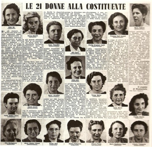 Women who helped create the new constitution in 1946