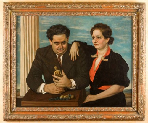 Luigi Sr. and Nini Bellini by Giorgio de Chirico, Bellini Collection (ilgiornaledellarte.com)