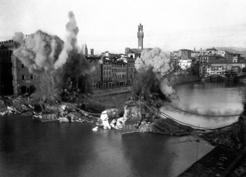 The destruction of the Santa Trinita Bridge