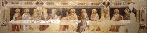 Last Supper by Taddeo Gaddi (1335) restored after 1966 flood