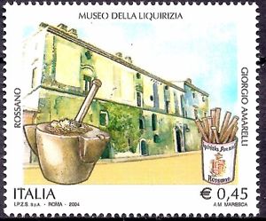 Licorice Museum depicted on Italian postage stamp 